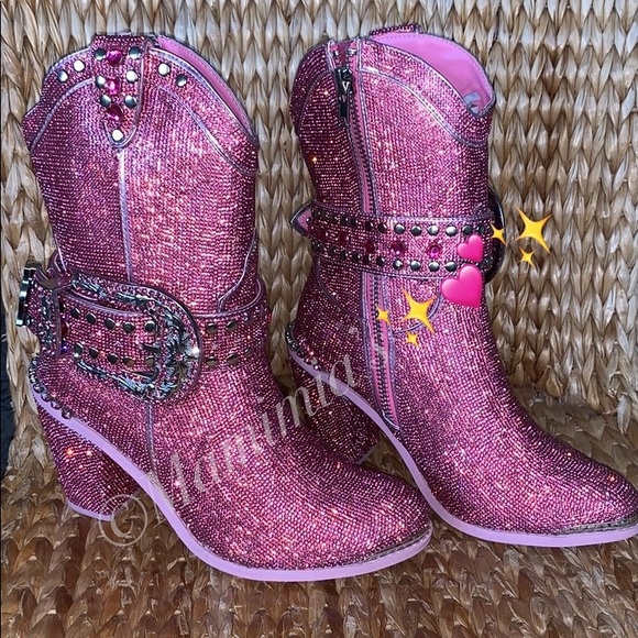 💕 Club Exx Rhinestone Sheriff Shine Cowboy Boots✨ - Picture 5 of 8